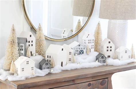 Christmas Village Vignette | Rooms FOR Rent Blog | Christmas tablescapes, Christmas decor trends ...