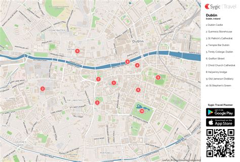 Dublin Printable Tourist Map Dublin Attractions, Tourist, 45% OFF