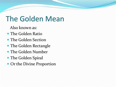 PPT - The Golden Mean PowerPoint Presentation, free download - ID:5379270