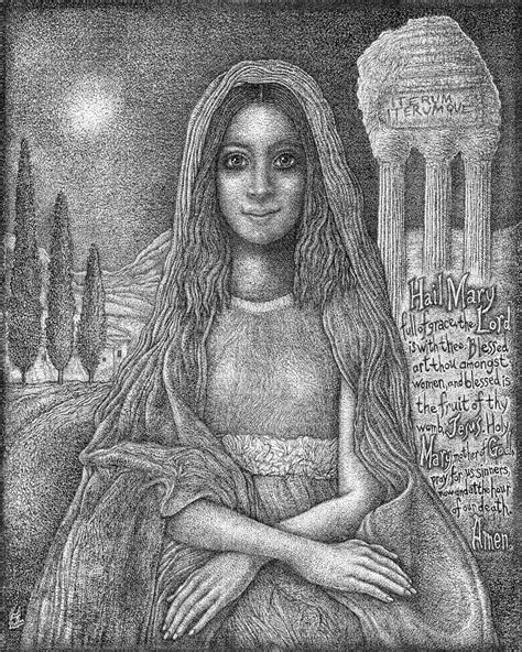 Hail Mary Drawing by Paul Shallow - Pixels