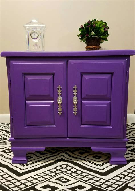Just a little color. I'm loving the pop of purple in this end table. Just a fairytale @behrpaint ...