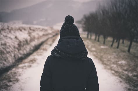 Free Images : pathway, walking, person, snow, cold, winter, morning ...