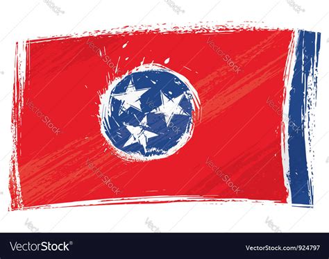 Grunge Tennessee flag Royalty Free Vector Image