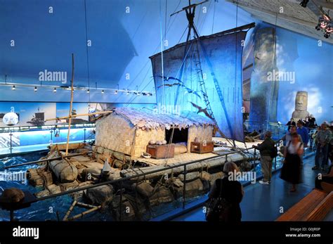 Original Kon-Tiki float, raft, Kon-Tiki Museum, Oslo, Norway / Thor Heyerdahl Museum, Kon Tiki ...