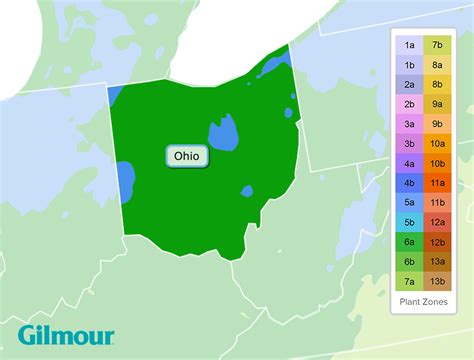 Zonele de plantare din Ohio - Harta zonelor de creștere | Gilmour ...