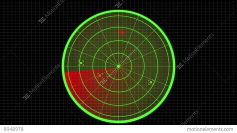 Science Fiction Design Element Sonar Radar HUD Panel Stock Animation ...