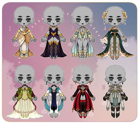 [CLOSED] Outfit adoptables by johdaa on DeviantArt