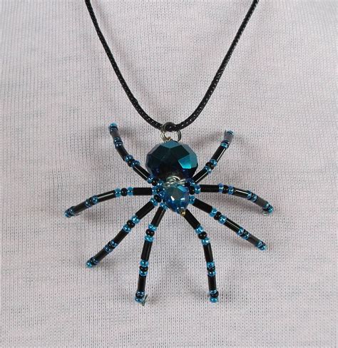 Halloween - Beaded Spider Pendant Necklace. Jewelry Clasps, Bead ...