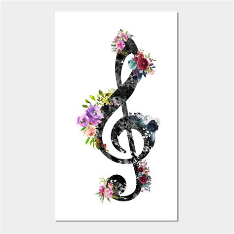 Treble Clef, Musical Symbol, flower, floral, flowers -- Choose from our ...