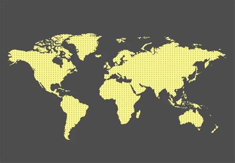 World map with longitude lines Equirectangular plate carree projection Plan world geographical ...