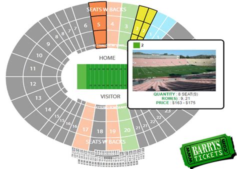 Rose Bowl Seating Chart | Barry's Tickets