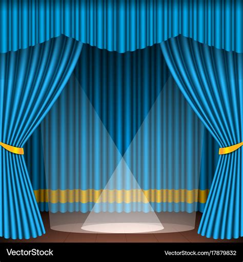 Light Blue Stage Curtains / Buy blue stage curtain with light spot by ...