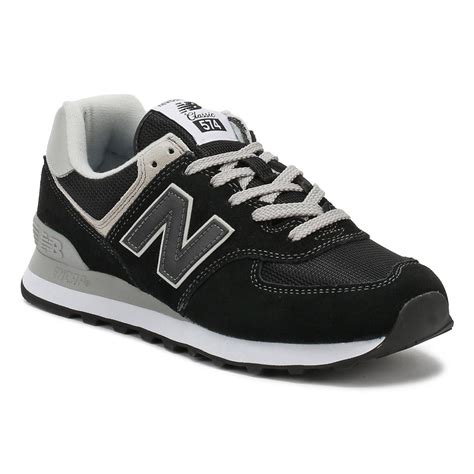 New Balance Suede Womens Black / White 574 Classic Trainers - Lyst