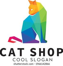 Colorful Cat Logo Vector Stock Vector (Royalty Free) 1966142866 ...