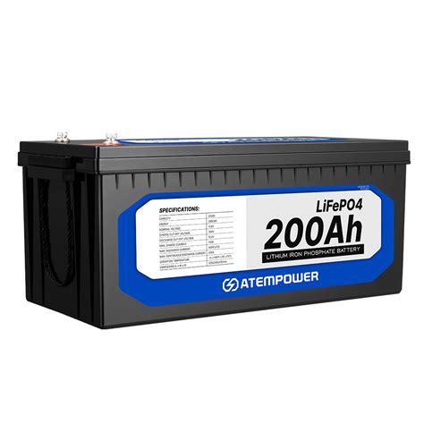 ATEMPOWER 12V 200Ah Lithium Battery LiFePO4 Phosphate Deep Cycle ...