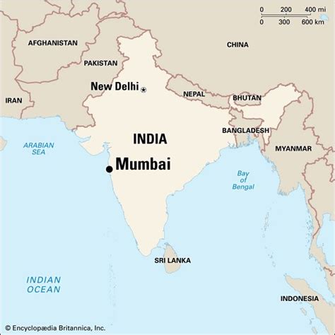 Mumbai Location World Map