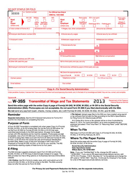 Form W 3ss - Fill Out and Sign Printable PDF Template | airSlate SignNow