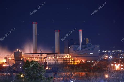 Industrial Zone at Night — Stock Photo © welcomia #37139835