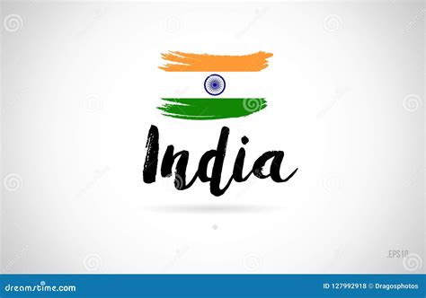 India Country Flag Concept with Grunge Design Icon Logo Stock Vector ...