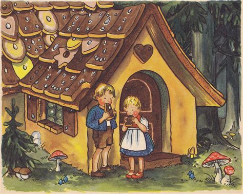 Hänsel und Gretel / Illustration 4 | Painting, Vintage illustration, Fairy book