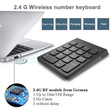 Wireless Numeric Keypad, Cordless Keyboard, बिना तार का कुंजीपटल ...