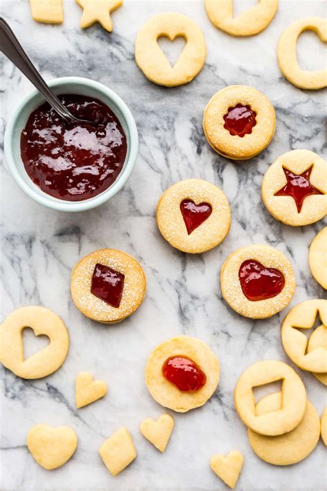 Jam-filled shortbread cookies - The Bake School