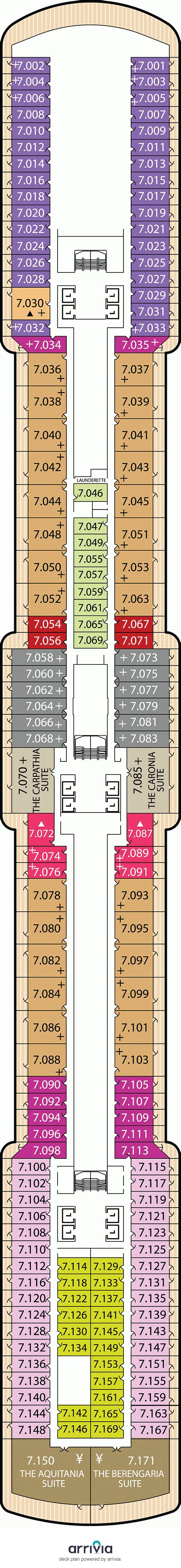 Queen Victoria Cabin 7102 - Category BD - Britannia Balcony Stateroom 7102 on iCruise.com