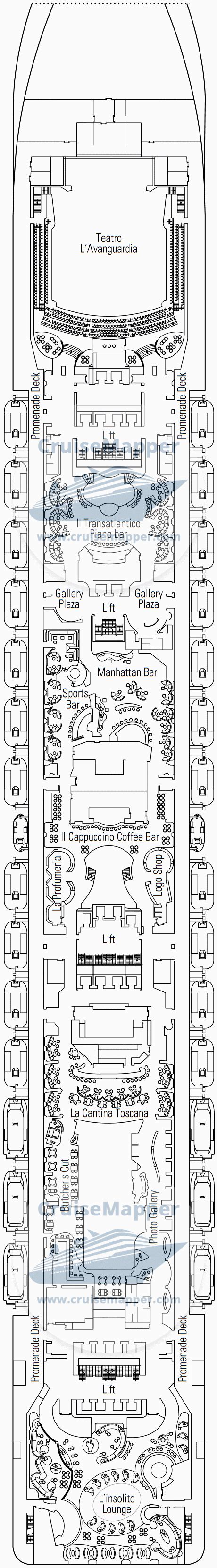 MSC Fantasia deck 7 plan | CruiseMapper