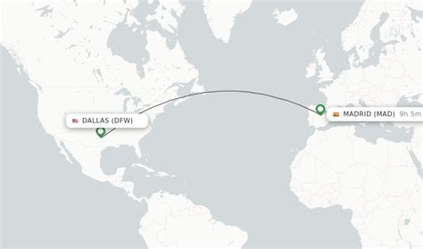 Direct (non-stop) flights from Dallas to Madrid - schedules ...