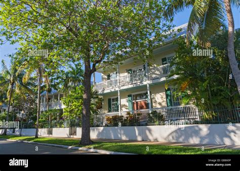 Florida, Key West, Truman Annex, Emma Street, private residences Stock ...