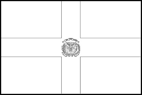 Dominican Republic Flag Colouring Page – Flags Web