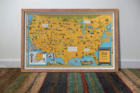 Native American Tribes Map Poster 1944 American Indian Tribal Map Native American Regions Map ...