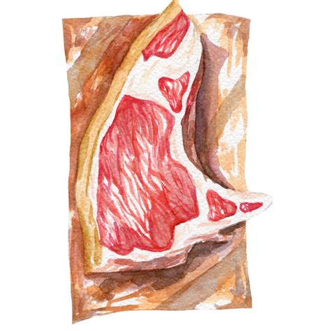 Hand drawn watercolor fish and meat | Watercolor fish, How to draw hands, Fish and meat