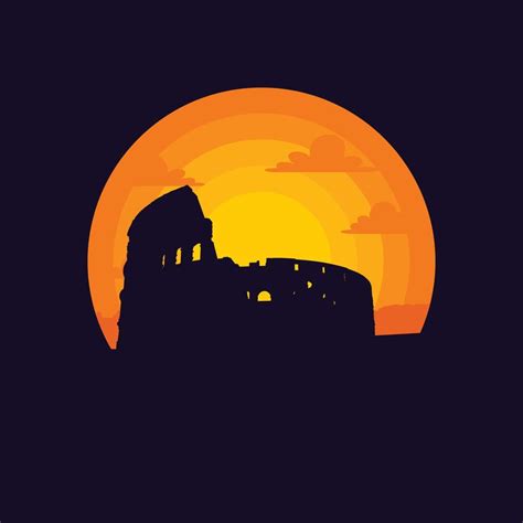 Italian colosseum scenery vector illustration 13671952 Vector Art at Vecteezy