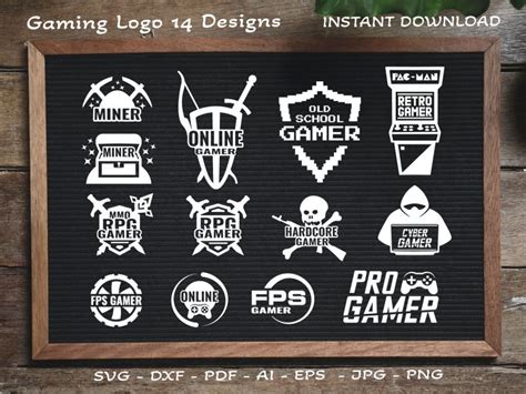 Gaming logo SVG Vector, Gamer quotes SVG, Logo for Gamer svg