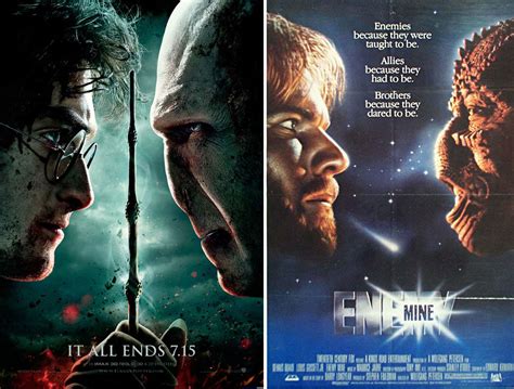 Doppelgänger Design: Harry Potter vs. Enemy Mine poster