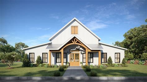 House Plan of the Week: One-Story Barndominium With 14-Foot Vaulted ...