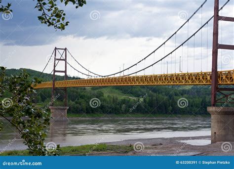 Peace River Bridge Dunvegan Alberta Canada Stock Photo - Image: 63200391