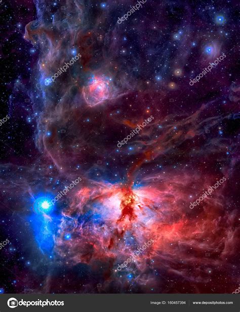 Star-forming region Flame Nebula in the constellation of Orion. Stock ...