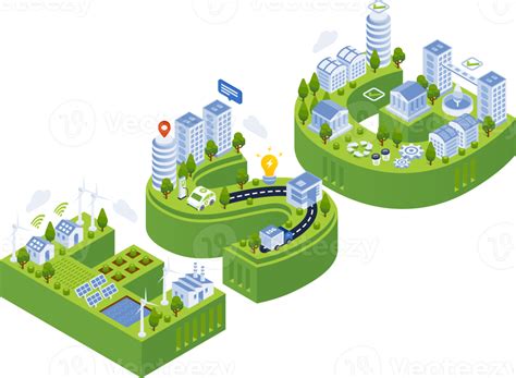 ESG Sustainability Environmental Isometric Illustration 21968108 PNG