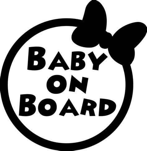 Cute bow design baby on board sticker - TenStickers