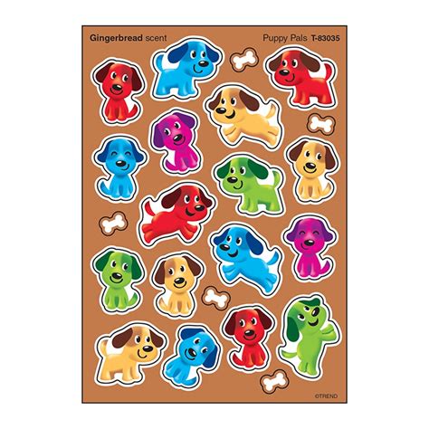 Puppy Pals Stinky Stickers, Mixed Shapes, 88 ct - T-83035 | Trend Enterprises Inc. | Stickers