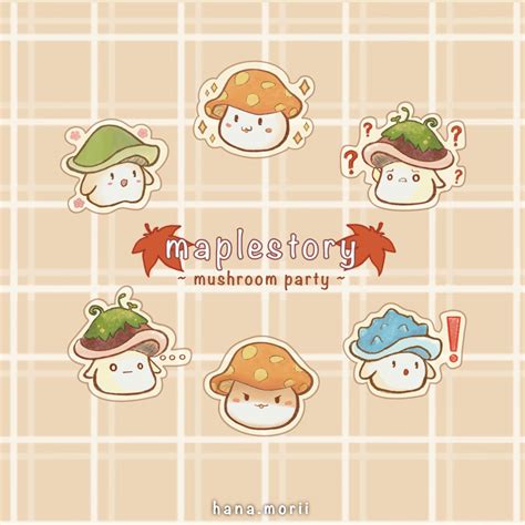 Maplestory Mushrooms Matte Vinyl Die Cut Stickers Weatherproof - Etsy