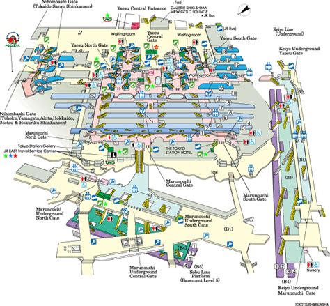 Tokyo Station Map Use Yamamoto Line to Shinagawa direction | 東京 駅, 東京, 日本旅行