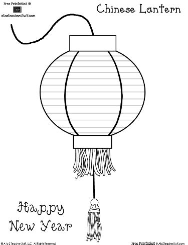 Chinese Lantern Coloring Sheet or Pattern | A to Z Teacher Stuff ...