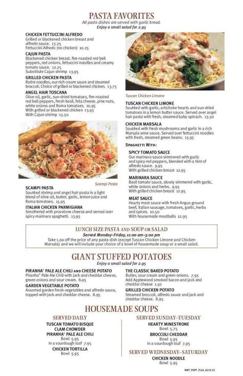 BJ's Restaurant and Brewhouse Menu - Urbanspoon/Zomato