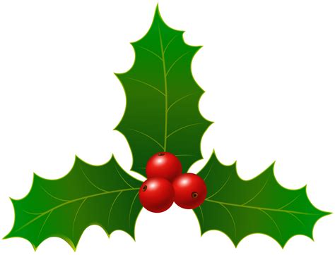 Christmas Holly Clip Art Image | Gallery Yopriceville - High-Quality ...