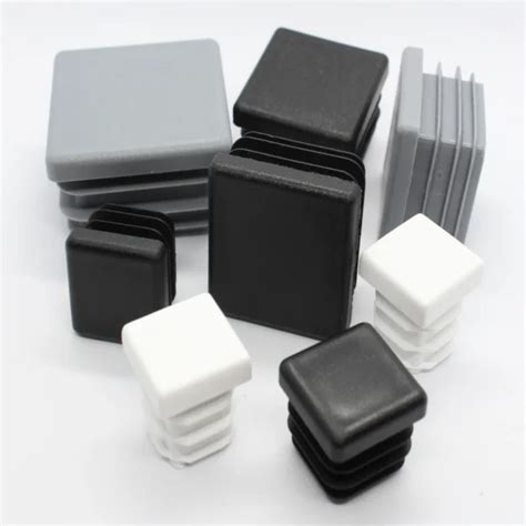 Square Plastic End Caps Ribbed Inserts for Box / Hollow Sections & Profiles