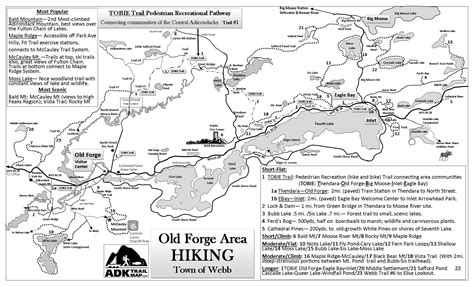 Hiking Map of the Old Forge, NY area. | Hiking map, Old forge, Hiking