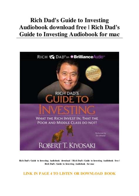 Rich Dad's Guide to Investing Audiobook download free | Rich Dad's Gu…